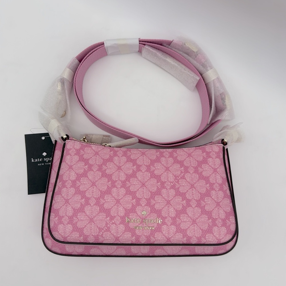 Kate Spade Duet Spade Flower Crossbody Duo Parisian Rose